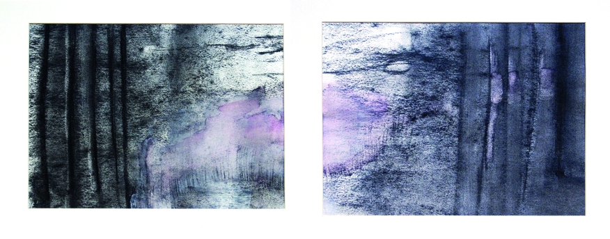 30,5 cm x 22,5 cm - Ecoline en houtskool op papier - Hierden, 2015